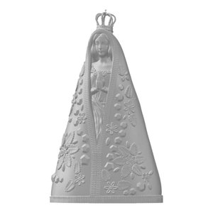 Estatua Religiosa Decorativa 3d Nossa Senhora Aparecida - Cinza