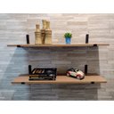 Ver imagem 2 de Kit 2 Prateleiras Avelã Mdf 60x20 Suporte Invertido