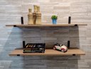 Ver imagem 2 de Kit 2 Prateleiras Avelã Mdf 60x20 Suporte Invertido