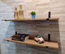 Ver imagem 3 de Kit 2 Prateleiras Avelã Mdf 60x20 Suporte Invertido