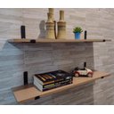 Ver imagem 1 de Kit 2 Prateleiras Avelã Mdf 60x20 Suporte Invertido