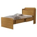 Ver imagem 1 de Cama Solteiro com Bau 2 Gavetas Mdf 220x98 Cm Tamires Nature Decmade
