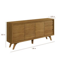 Buffet Vertex 3 Portas 3 Gavetas Naturalle - 4