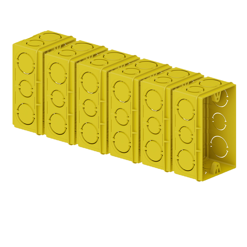 Kit 50un Caixa 4x2 Tigre Amarela