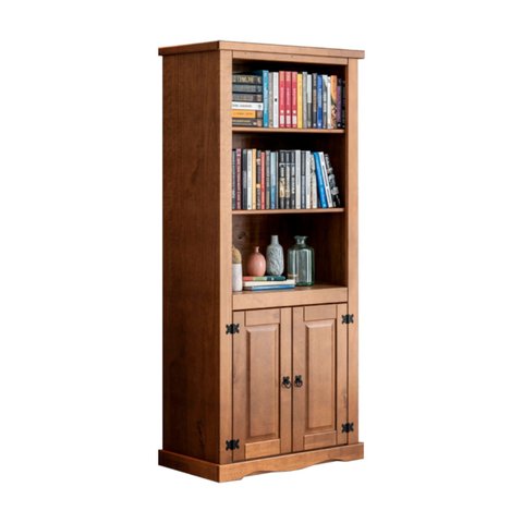 Estante Livreiro Multiuso Imperial 9040 com 02 Portas e 05 Prateleiras Imbuia - Mpo