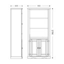 Ver imagem 6 de Estante Livreiro Multiuso Imperial 9040 com 02 Portas e 05 Prateleiras Imbuia - Mpo