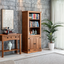 Ver imagem 2 de Estante Livreiro Multiuso Imperial 9040 com 02 Portas e 05 Prateleiras Imbuia - Mpo