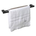 Ver imagem 5 de Kit 4 Acessórios para Banheiro Preto Master Toalheiro Duplo