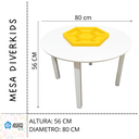 Ver imagem 3 de Mesa Escolar Infantil com Compartimento Central de Organização