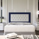 Ver imagem 1 de Cabeceira Casal 1,40m Havana Suede Azul SKY MOBILE