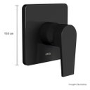 Ver imagem 4 de Acabamento Monocomando Chuveiro Level Black Matte Noir Deca