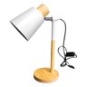 Luminária de Mesa Retrátil com Base de Madeira - 1