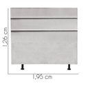 Ver imagem 3 de Cabeceira Estofada Cama Box King 195cm Argentina Corino Cinza Claro- Mabe Magazine