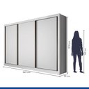 Ver imagem 5 de Guarda Roupa Casal 3 Portas 6 Gavetas Nápoli Minastex