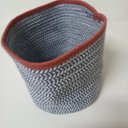 Ver imagem 2 de Cesta Decorativo Organizadora Cachepô Home&co Tecido 25x25x25cm Azul