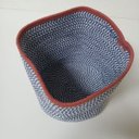 Ver imagem 3 de Cesta Decorativo Organizadora Cachepô Home&co Tecido 25x25x25cm Azul