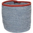 Ver imagem 1 de Cesta Decorativo Organizadora Cachepô Home&co Tecido 25x25x25cm Azul