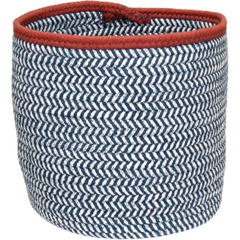 Cesta Decorativo Organizadora Cachepô Home&co Tecido 25x25x25cm Azul
