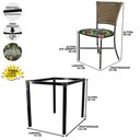 Ver imagem 3 de Mesa De Cozinha Cadeiras Gramado Pequi Jogo De Jardim