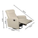Ver mais imagens de Poltrona Reclinável Giratória com Balanço Prime:linho Bege