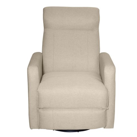 Poltrona Reclinável Giratória com Balanço Prime:linho Bege