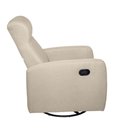 Ver imagem 3 de Poltrona Reclinável Giratória com Balanço Prime:linho Bege