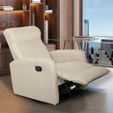 Ver imagem 5 de Poltrona Reclinável Giratória com Balanço Prime:linho Bege