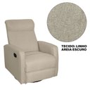Ver imagem 6 de Poltrona Reclinável Giratória com Balanço Prime:linho Bege