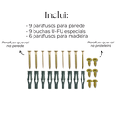 Ver imagem 4 de Kit 3 Suportes 15cm de Parede para Prateleira Formato L Mão Francesa Moderna Aço Durável Preto