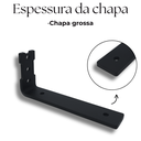 Ver imagem 6 de Kit 3 Suportes 15cm de Parede para Prateleira Formato L Mão Francesa Moderna Aço Durável Preto
