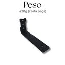 Ver mais imagens de Kit 3 Suportes 15cm de Parede para Prateleira Formato L Mão Francesa Moderna Aço Durável Preto