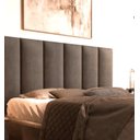 Ver imagem 1 de Cabeceira Casal Veludo Marrom Modular Luxo Cama Box Casal
