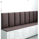 Ver imagem 3 de Cabeceira Casal Veludo Marrom Modular Luxo Cama Box Casal