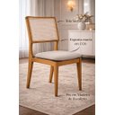 Ver imagem 5 de Conjunto Mesa Safira 160cm + 6 Cadeiras Granada – Design Moderno em Madeira Maciça com Vidro Off Whi