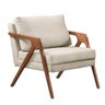Poltrona Decorativa Dallas Tecido Linho:Bege - 1