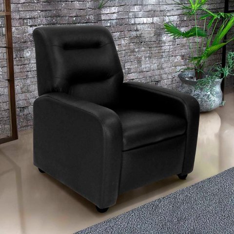 Poltrona do Papai Reclinável Classic Matrix Cor:sintetico Preto