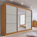 Ver imagem 1 de Guarda-roupa 3 Portas de Correr com 6 Gavetas Bergamo Bianchi