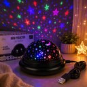 Ver imagem 1 de Abajur Projetor Estrelas Infantil LED 10 Luzes Luminaria Mini Ceu Estrelado Luz Noturna Decoracao Qu