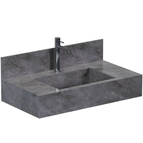 Bancada Porcelanato 83cm Napoles Cinza - P103267 - Cozimax Bancada Porcelanato 83cm Napoles Cinza