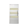 Porta Lambril 3 Vidros D 210x90 com Puxador e Rolete Branco - 1