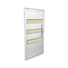 Porta Lambril 3 Vidros D 210x90 com Puxador e Rolete Branco - 2