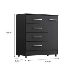 Comoda Laura 4 Gavs 1 Porta Onix - 4