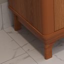Ver mais imagens de Cristaleira Jade Sala de Estar com Pés de Madeira Maciça Lukaliam Móveis