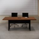 Ver imagem 6 de Mesa de Reunião 6 Lugares com 1 Caixa de Tomadas Pé Painel 200x90cm Yescasa