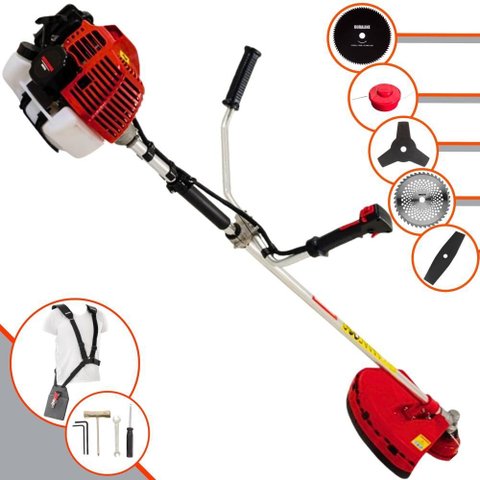 Roçadeira Robusta Kawashima Kw43l À Gasolina 43cc 1,7hp Multifuncional 5 Opções de Corte