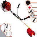 Ver imagem 1 de Roçadeira Robusta Kawashima Kw43l À Gasolina 43cc 1,7hp Multifuncional 5 Opções de Corte