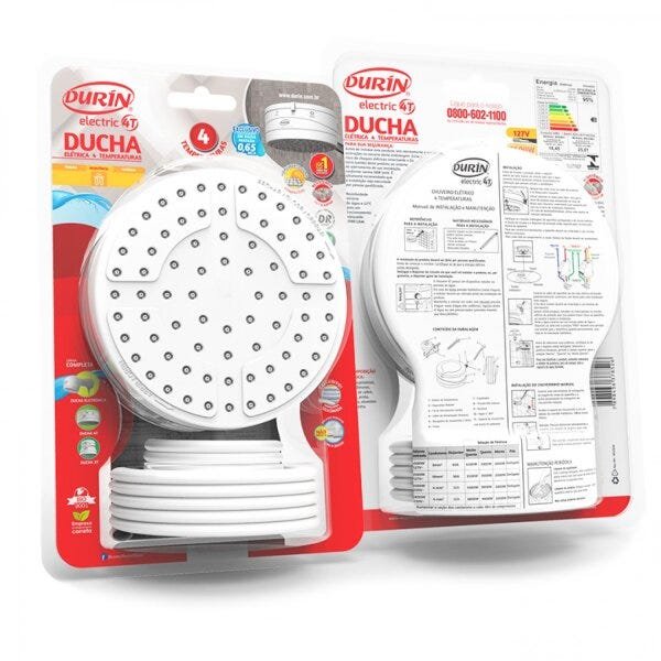 Ducha Elétrica Redonda 4 Temperaturas 4500W/220V Durin - 3