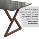 Ver imagem 7 de Mesa para Sala de Jantar Retangular 160x90cm MDF com Vidro Império Cinza/Marrom/Grafite