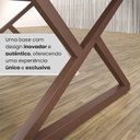 Ver imagem 6 de Mesa para Sala de Jantar Retangular 160x90cm MDF com Vidro Império Cinza/Marrom/Grafite