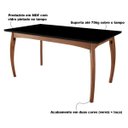 Ver imagem 3 de Mesa Sala de Jantar e Cozinha Kessie 180cm com Tampo de Vidro Preto/Imbuía - Gran Belo